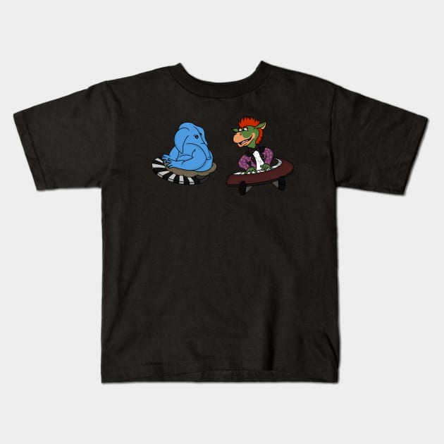 Sonny and Max Dueling Piano Kids T-Shirt by Ryan Bray Art